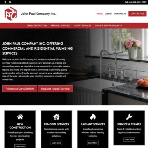 Screen shot of John Paul Company website.