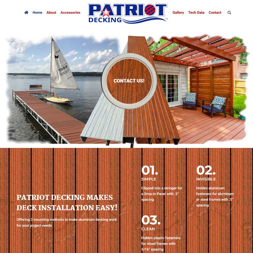Screenshot of Patriot Docks website.