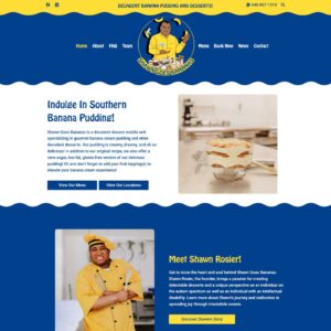 Screenshot of Shawn Goes Bananas website.